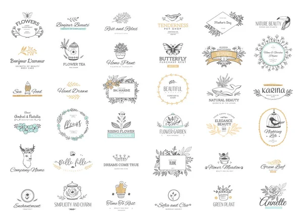 Збірка вінтажних логотипів і символів . — стоковий вектор