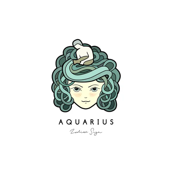 Muchacha signo del zodiaco . — Vector de stock