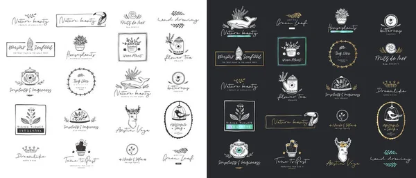 Verzameling van vintage logo 's en symbolen. — Stockvector