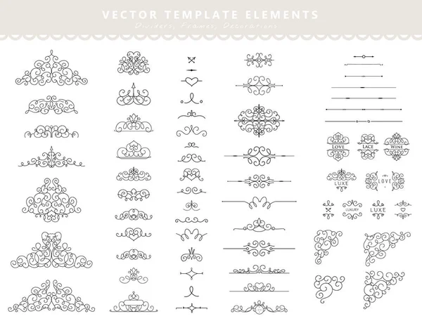 Conjunto de elementos decorativos. —  Vetores de Stock