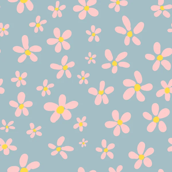 Seamless pattern of vintage flowers. — Stock Vector