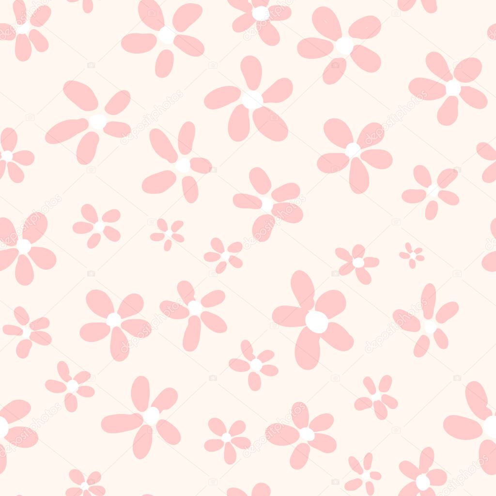 Seamless pattern of vintage flowers.