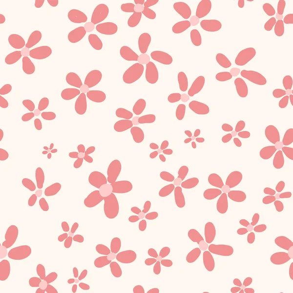 Seamless pattern of vintage flowers. — Stock Vector