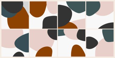 Soyut minimalist poster arkaplanları. 