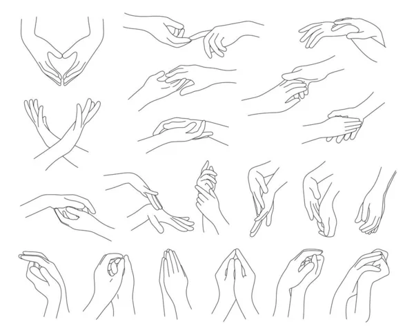 Колекція рук і пальців . — стоковий вектор