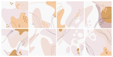 Soyut minimalist poster arkaplanları. 