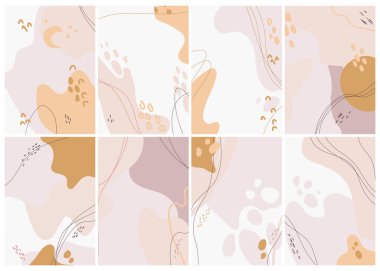 Soyut minimalist poster arkaplanları.