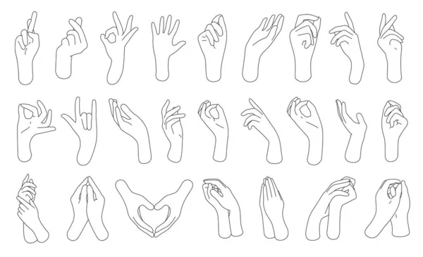 Collecte des mains et des doigts . — Image vectorielle