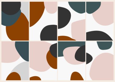 Soyut minimalist poster arkaplanları.