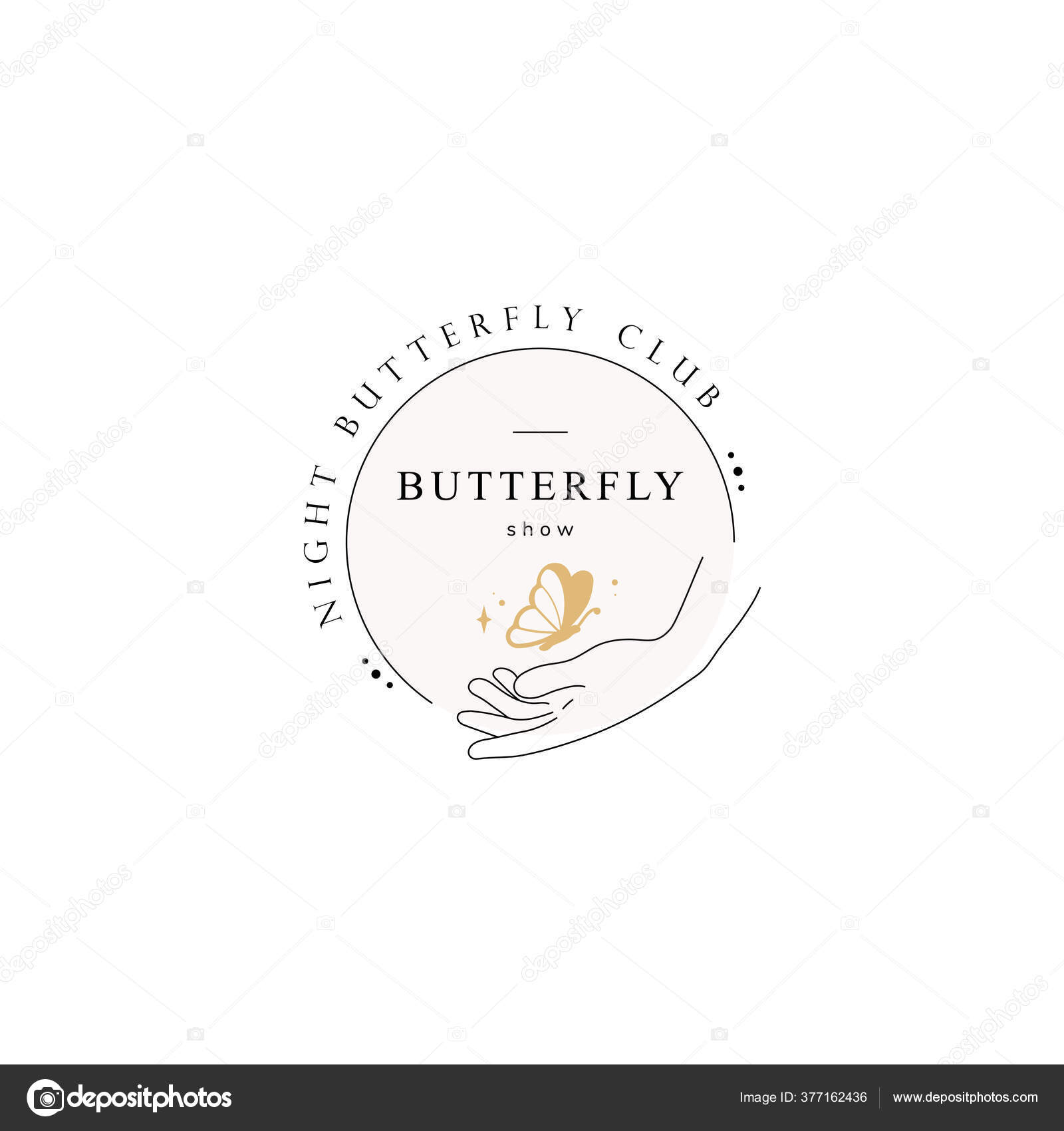 Hand line logo gesture. Stock Vector by ©Liubou 377162436