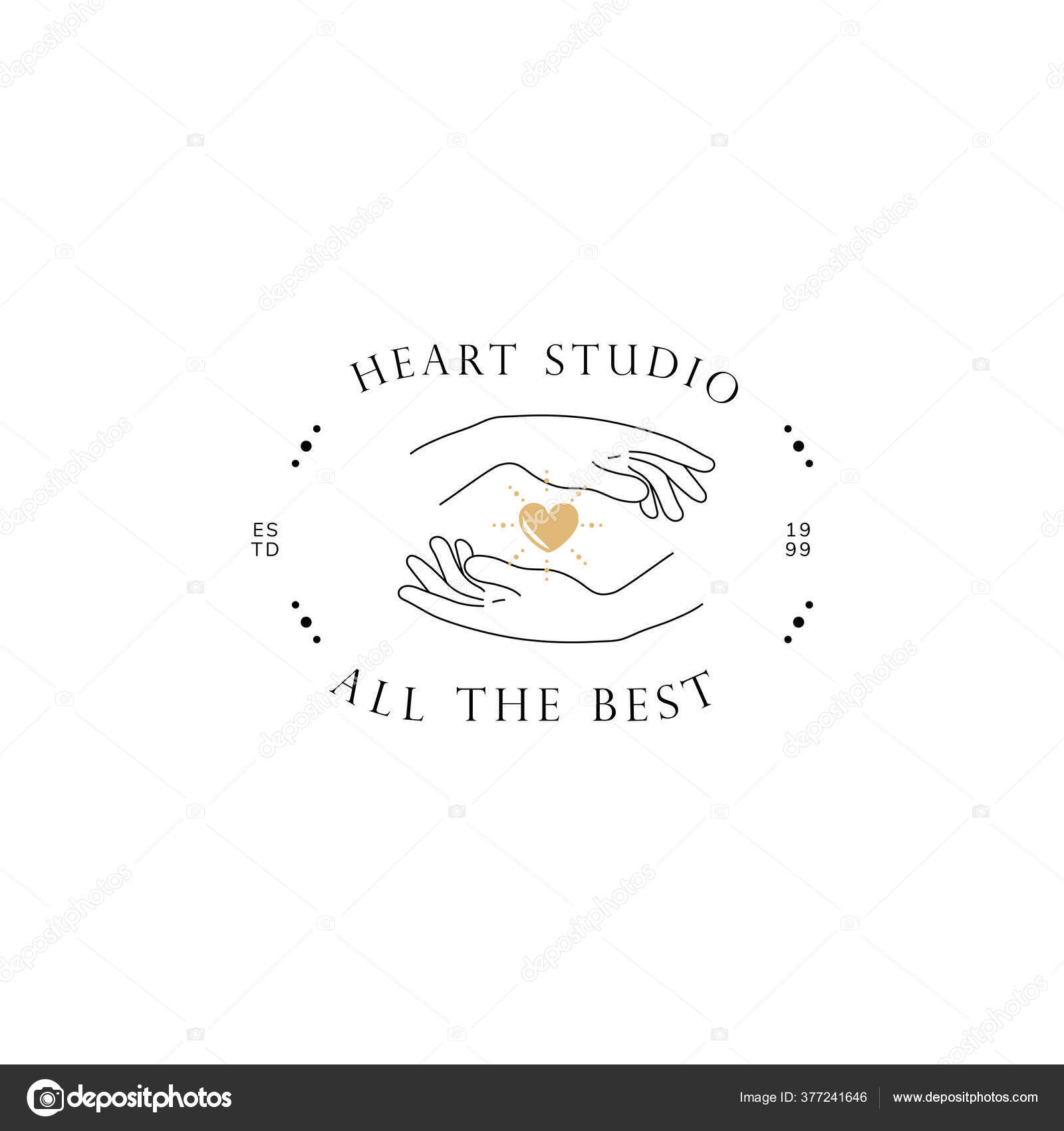 Hand line logo gesture. Stock Vector by ©Liubou 377241646