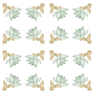 Dekorasyon, baskı, tekstil, kumaş, kırtasiye, duvar kağıdı için büyük çiçekli kusursuz vektör deseni