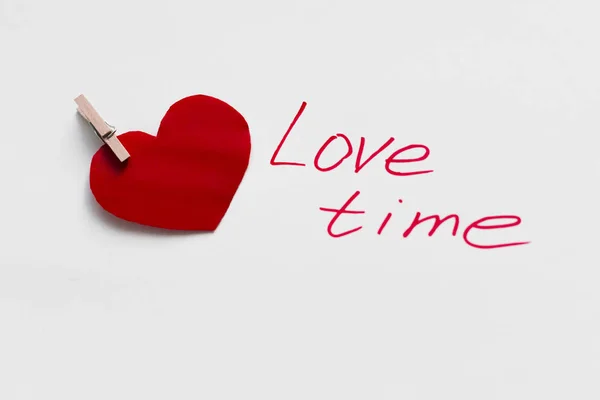 St. Valentine's Day. Love time. Card — Stock Photo, Image