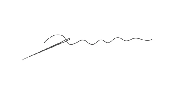 Голка і нитка силует значок векторна графіка — стоковий вектор