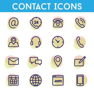 Simple Set of Contact Us Vector Line Icons. Contains Icons such as phone, Chat, Callback, email, website and more.