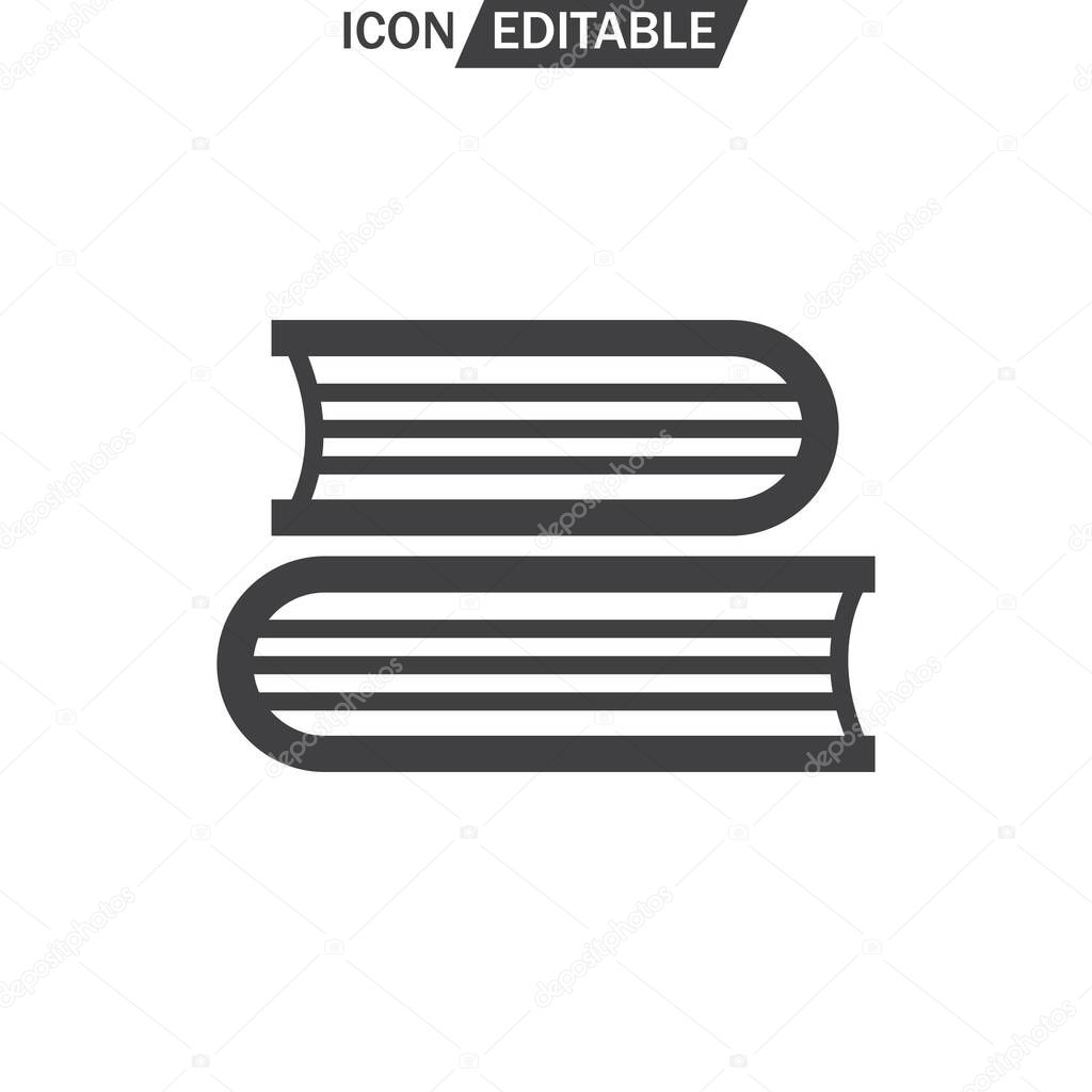 book icon, vector illustration. Flat design on white