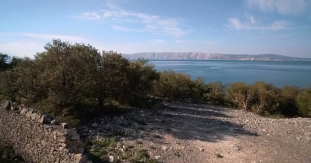 Aerial, Coastline In Croatia - Graded and stabilized version. — Stock Video