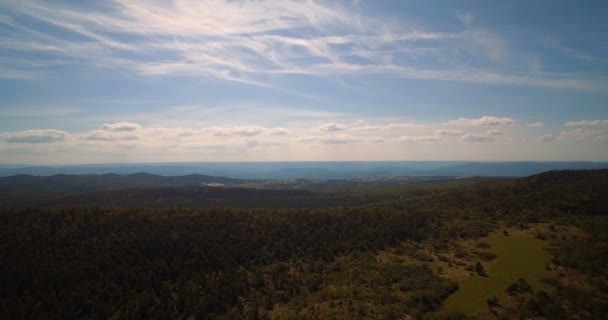 Antenne, istrische Landschaften, Kroatien - abgestufte und stabilisierte Version. — Stockvideo