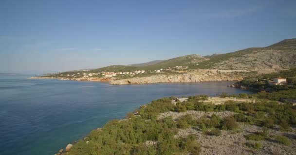Aerial, Coastline In Croatia - Native Material, straight out of the cam — Stockvideo