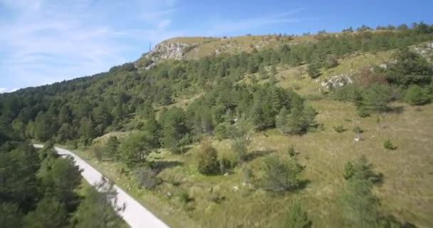 Antenna, isztriai tájak, Horvátország - natív anyag, egyenesen a kamera — Stock videók