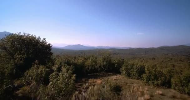 Aerea, Paesaggio, Terreni agricoli, Niksic, Montenegro - Versione graduata e stabilizzata . — Video Stock