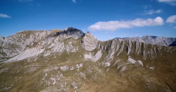 Aerial, Amazing Mountains In Durmitor National Park, Montenegro - Graded and stabilized version — Stockvideo