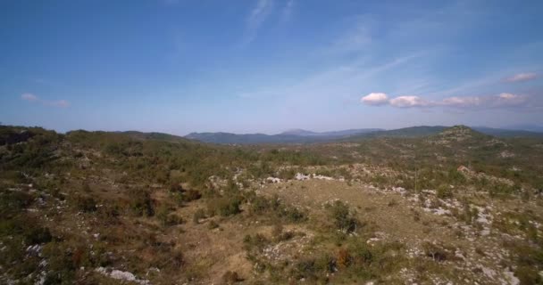 Aeronáutica, Farmland, Árvores e arbustos, Montenegro - Versão graduada e estabilizada — Vídeo de Stock