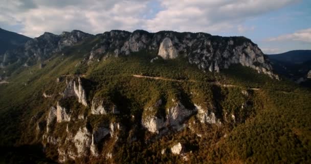 Antenne, Tara River Canyon, Montenegro - Graded en gestabiliseerde versie — Stockvideo