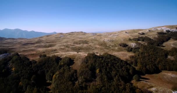 Aerial, Beautiful Durmitor Landscapes, Montenegro. Versión graduada y estabilizada . — Vídeo de stock