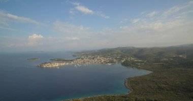 Anteni, görünümü üzerinden Kremik Hill, Primoten, Hırvatistan - yerli malzemeden, düz cam.