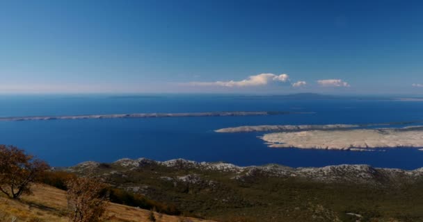 Национальный парк Велебит, вид на побережье, Хорватия — стоковое видео