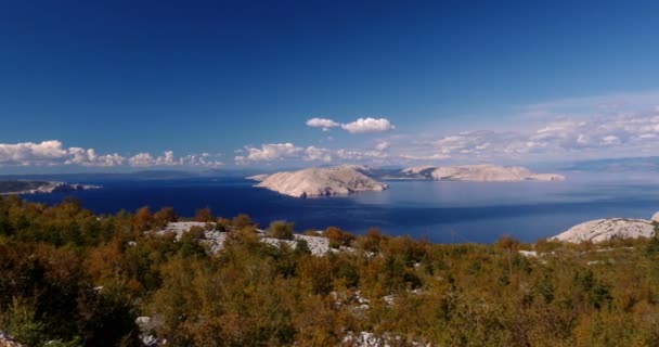 Velebit Nationalpark, görünüm üzerinde sahilleri, Hırvatistan — Stok video