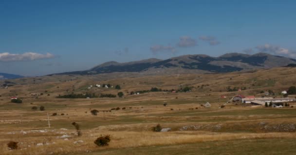 Пейзаж и вид на горы, Черногория — стоковое видео