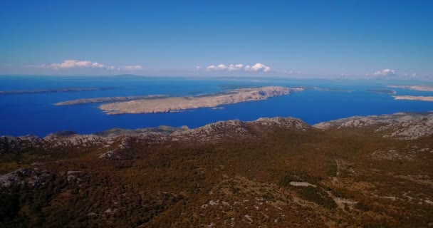 Aerial, Flying Along Croatian Coast-Line - Graded and stabilized version. — Stock Video