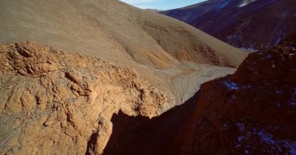 Aerial, Amazing Gorge At Tamtetouchte, Morocco — Stock Video