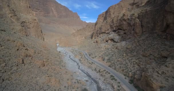 Aerial, Gorges Du Todra, Todra Gorge, Morocco — Wideo stockowe