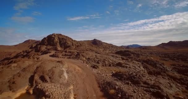 Aerial, Tizi-n-Tazert Trail, Morocco — стоковое видео