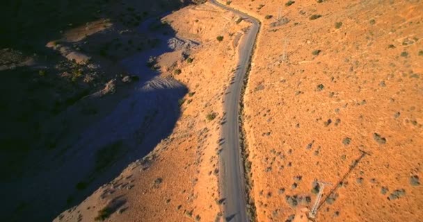 Luchtfoto, bergachtig landschap, Taliouine, Marokko — Stockvideo