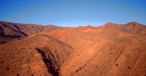 Antenowe, górzysty krajobraz, Taliouine, Maroko — Wideo stockowe