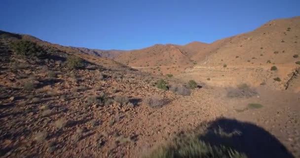 Paisagem aérea, Paisagem montanhosa, Taliouine, Marrocos — Vídeo de Stock