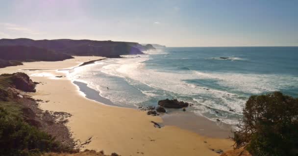 Praia do Amado, Algarve, Πορτογαλία — Αρχείο Βίντεο