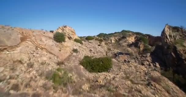 Aerial, Parque Natural Del Estrecho, Tarifa, Spain — Stock Video