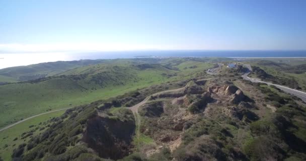 Aerial, Parque Natural Del Estrecho, Tarifa, Ισπανία — Αρχείο Βίντεο