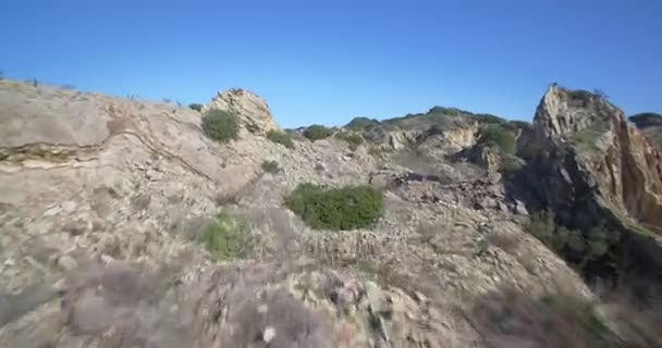 Aerial, Parque Natural Del Estrecho, Tarifa, Hiszpania — Wideo stockowe