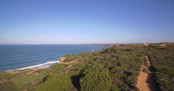 Antény, Atlantic Coast Line, Portugalsko — Stock video