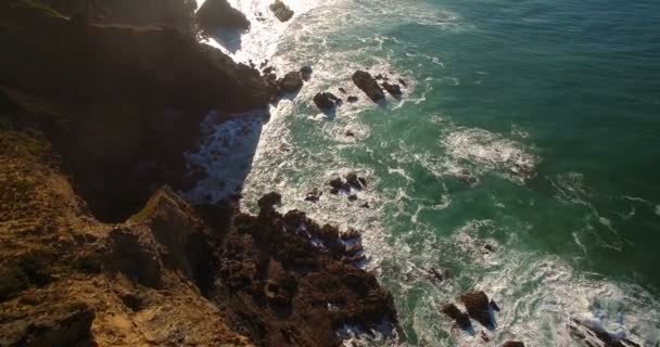 Antenne, Atlantische kust lijn, Portugal — Stockvideo