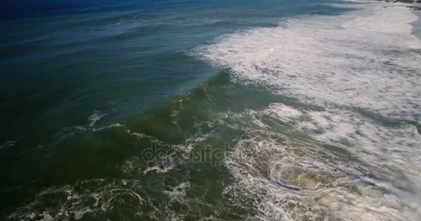 Aerial, Flight Above Praia De Cavaleiro Coast Line, Πορτογαλία — Αρχείο Βίντεο