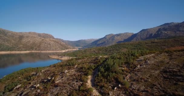 Aerial, Flight Over Rio Homem, Portugal — Stock Video