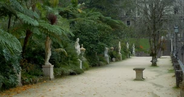 Úžasné Quinta Da Regaleira a zahrady, Portugalsko — Stock video