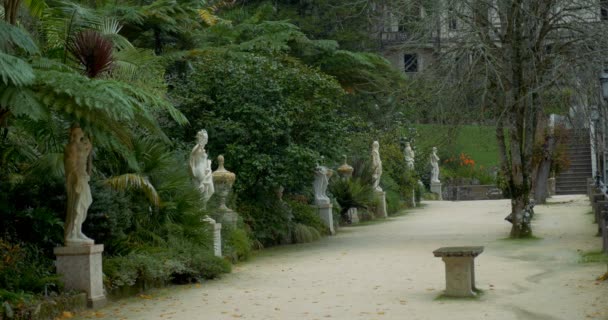 Erstaunliche quinta da regaleira und gärten, portugal — Stockvideo